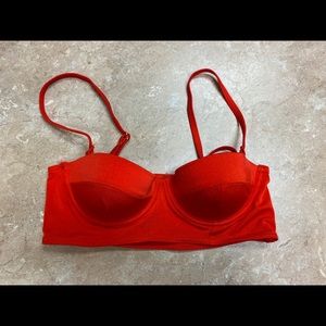 Red padded bralette